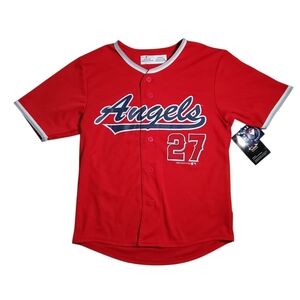 Genuine Merchandise Angels Mike Trout #27 Kids Baseball Jersey